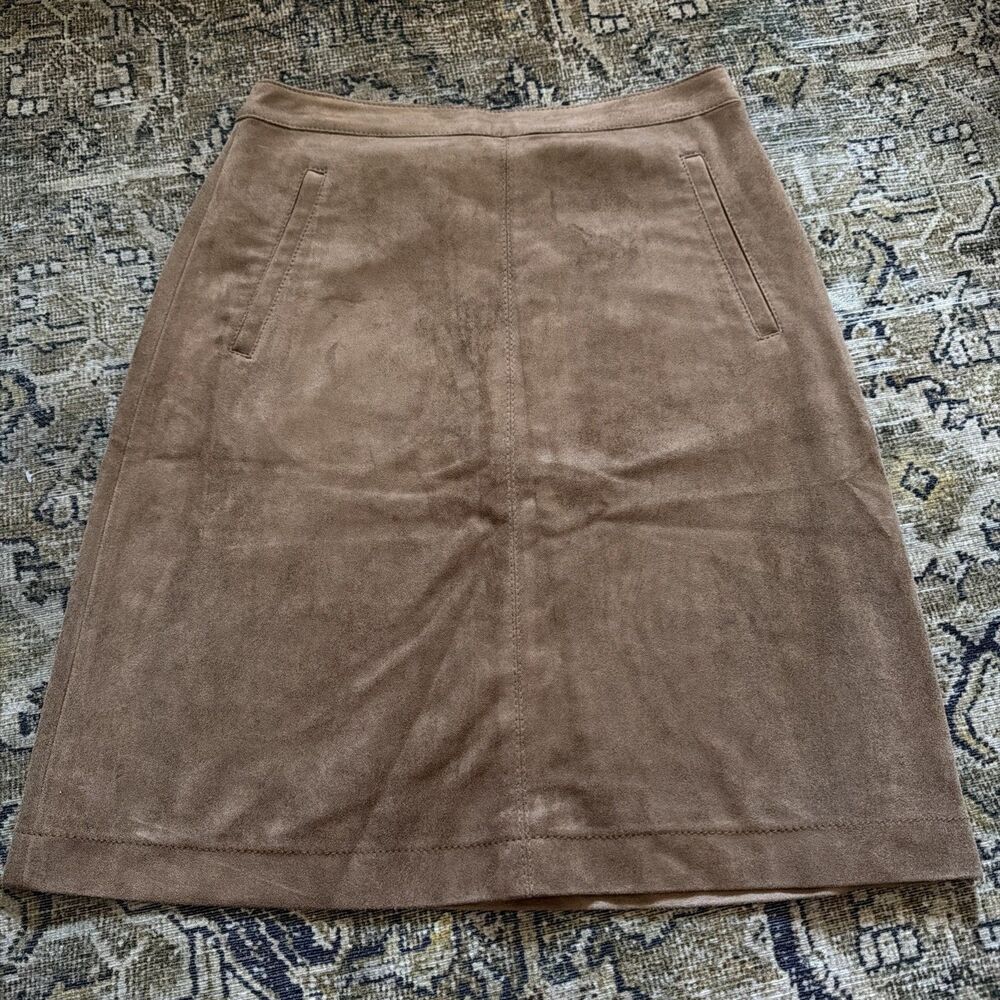 Bcbgmaxzria Brown Faux Suede A-line Skirt Size XS Fall